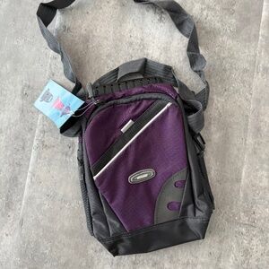 NWT Purple Single Strap Sling Backpack Bag Travel Hiking Gym Adjustable